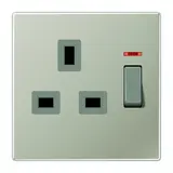 JUNG ES3171KO internationale Steckdose LS GB, Schalter, Kontrolllicht | edelstahl
