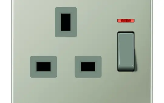 JUNG AL3171KOAN internationale Steckdose LS GB, Schalter, Kontrolllicht | anthrazit