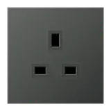 JUNG AL3521AN internationale Steckdose LS GB, Berührungsschutz | anthrazit