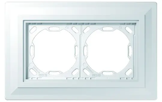 JUNG PA982G125-0 Einputzadapter Serie LS Zero 2-fach, wandbündige Montage