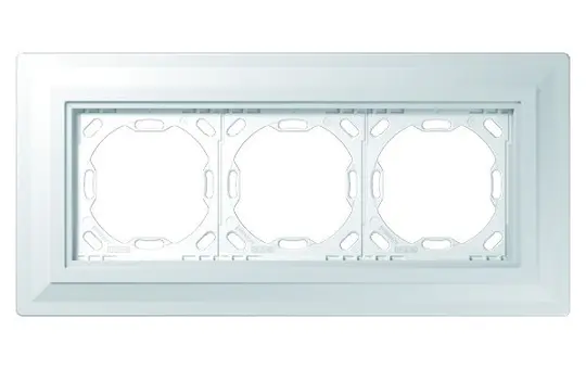 JUNG PA983G125-0 Einputzadapter Serie LS Zero 3-fach, wandbündige Montage