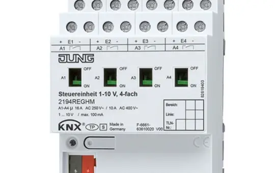 JUNG 2194REGHM KNX-Dimmaktor 1-10 V 4-fach