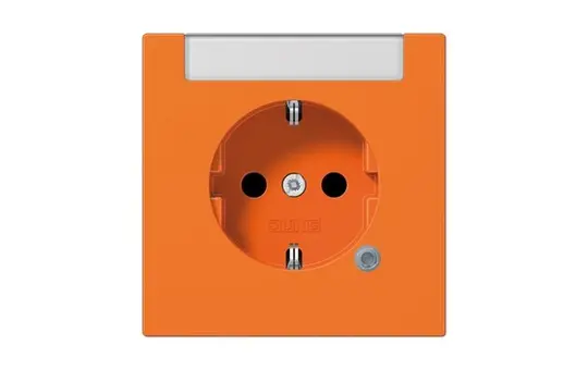 JUNG LS1520INAKOO beschr. EDV-Steckdose LS ZSV, Kontrolllicht, Berührungsschutz | orange