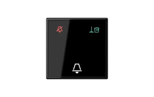 JUNG ACUKO6MSW Hotel-Kontrollwippe Serie A Außenstelle mit 2 Symbolen | glas schwarz