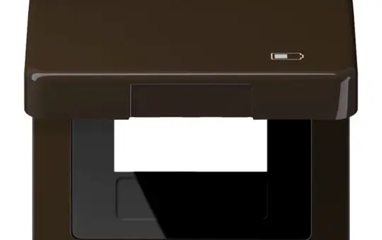 JUNG CD590KLUSBBR Klappdeckel mit Symbol Serie CD Charger-Symbol | braun