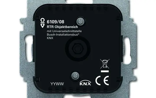 BUSCH-JAEGER 6109/08 KNX-Tastsensor UP RTR, Heizen/Kühlen, 5 Eingänge, Objektbereich
