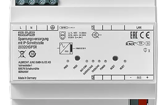 JUNG 203201SIPSR KNX-Busspannungsversorgung 320 mA, IP-Schnittstelle
