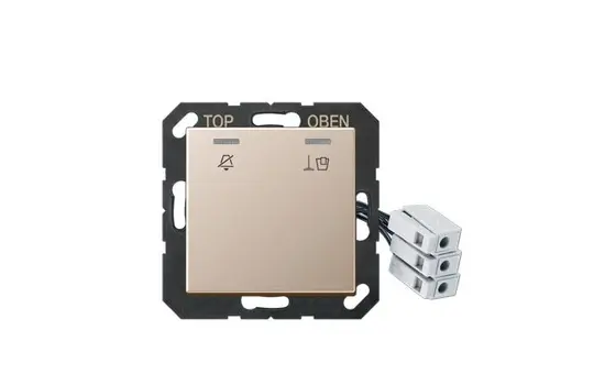 JUNG ACUKO5M230CH Hotelabdeckung mit LED-Einheit Serie A 230 V | champagner