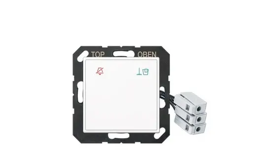 JUNG ACUKO6M24WW Hotelabdeckung mit LED-Einheit Serie A 24 V | glas alpinweiß