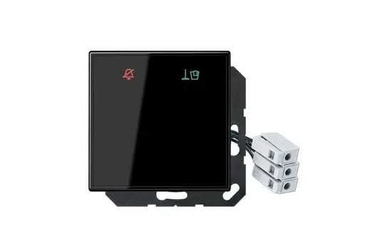 JUNG LSCUKO6M24SW Hotelabdeckung mit LED-Einheit Serie LS 24 V | glas schwarz