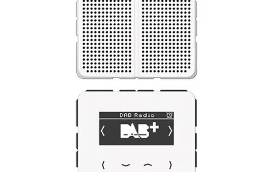JUNG DABCD1WW Unterputzradio-Set Serie CD DAB+, Mono | alpinweiß