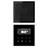 JUNG DABLS1SW Unterputzradio-Set Serie LS DAB+, Mono | schwarz/schwarz