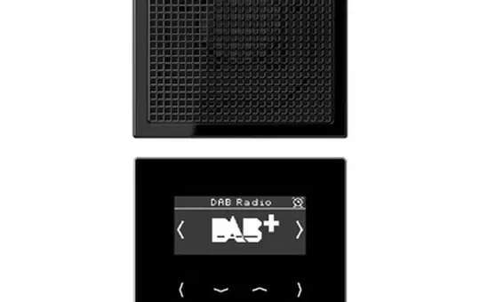 JUNG DABLS1SW Unterputzradio-Set Serie LS DAB+, Mono | schwarz/schwarz