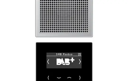 JUNG DABAL1 Unterputzradio-Set Serie LS DAB+, Mono | aluminium/schwarz