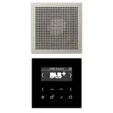 JUNG DABES1 Unterputzradio-Set Serie LS DAB+, Mono | edelstahl/schwarz
