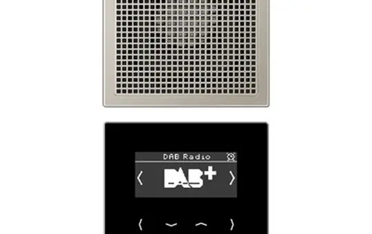 JUNG DABES1 Unterputzradio-Set Serie LS DAB+, Mono | edelstahl/schwarz