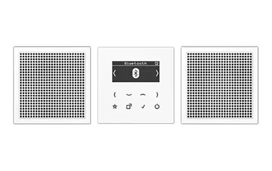 JUNG DABLS2BTWW Unterputzradio-Set Serie LS DAB+, Stereo, Bluetooth | alpinweiß/alpinweiß