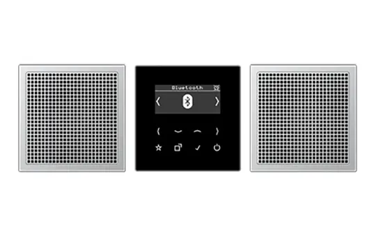 JUNG DABLS2BTSW Unterputzradio-Set Serie LS DAB+, Stereo, Bluetooth | schwarz/schwarz