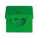 BUSCH-JAEGER 20EUGKB-13-102 EDV-Steckdose Allwetter 44 SV, Klappdeckel | grün