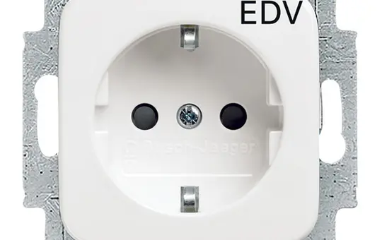 BUSCH-JAEGER 20EUC/DV-214 EDV-Steckdose Reflex SI EDV | alpinweiß