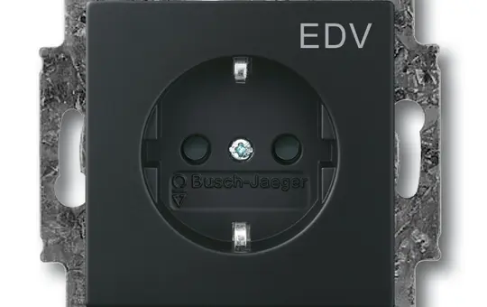BUSCH-JAEGER 20EUCKS/DV-885 EDV-Steckdose Future Standard | schwarz matt