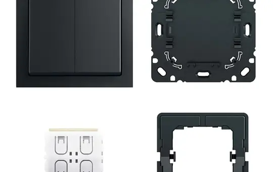 BUSCH-JAEGER 6716 UJ-885 Funk-Wandsender-Set FoH Future schwarz matt