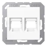 JUNG A1569-2WEWW Modular-Jack-Einsatz Serie A 2-fach, Assmann | alpinweiß