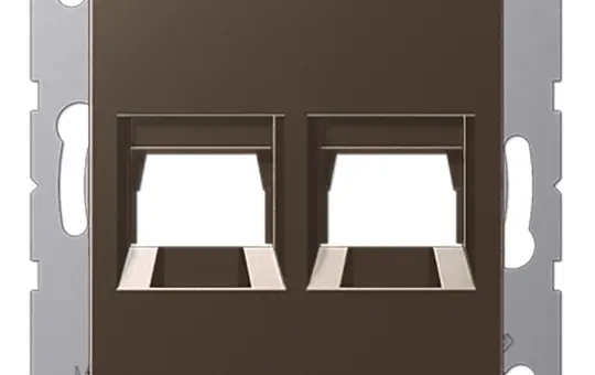 JUNG A1569-2WEMO Modular-Jack-Einsatz Serie A 2-fach, Assmann | mokka