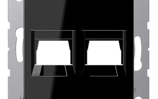 JUNG A1569-25WESW Modular-Jack-Einsatz Serie A 2-fach, TE Connectivity | schwarz