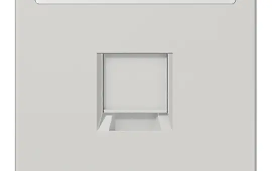 JUNG LS1969-1NAWELG Modular-Jack-Abdeckung Serie LS 1-fach, Schriftfeld, für Universalmodul | lichtgrau