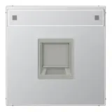 JUNG AL1969-1NAWE Modular-Jack-Abdeckung Serie LS 1-fach, Schriftfeld, für Universalmodul | aluminium