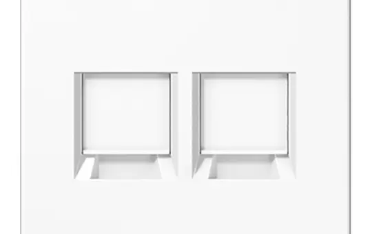 JUNG LS1969-2WEWW Modular-Jack-Abdeckung Serie LS 2-fach, für Universalmodul | alpinweiß