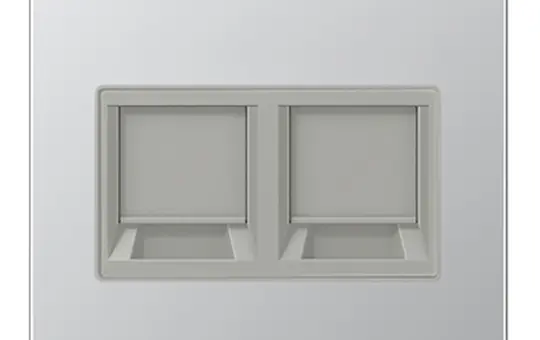 JUNG AL1969-2WE Modular-Jack-Abdeckung Serie LS 2-fach, für Universalmodul | aluminium