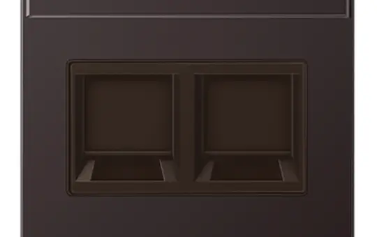 JUNG AL1969-2NAWED Modular-Jack-Abdeckung Serie LS 2-fach, Schriftfeld, für Universalmodul | dark