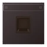 JUNG AL1969-15NAWED Modular-Jack-Abdeckung Serie LS 1-fach, Schriftfeld, für Kabel | dark