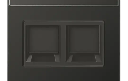 JUNG AL1969-25NAWEAN Modular-Jack-Abdeckung Serie LS 2-fach, Schriftfeld, für Kabel | anthrazit