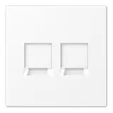 JUNG LS1969-2WEWWM Modular-Jack-Abdeckung Serie LS 2-fach, für Universalmodul | schneeweiß matt