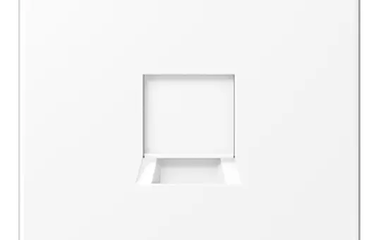 JUNG LS1969-15WEWWM Modular-Jack-Abdeckung Serie LS 1-fach, für Kabel | schneeweiß matt
