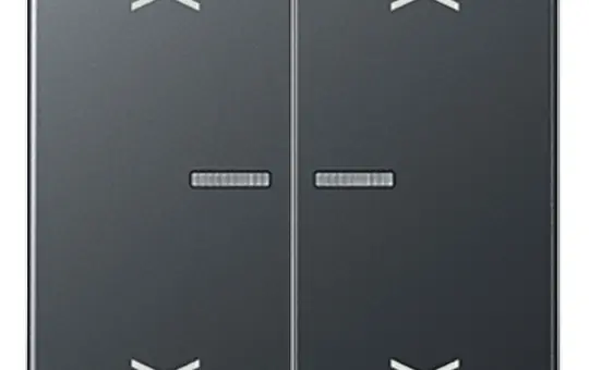 JUNG A102KO5PBFANM KNX-Kontrollwippe mit Pfeilsymbol Serie A 2-fach,  Thermoplast | anthrazit matt