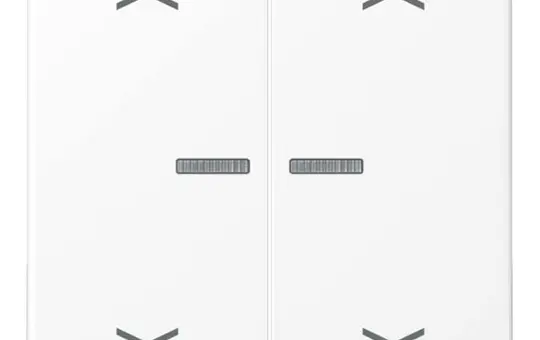 JUNG A102KO5PBFWWM KNX-Kontrollwippe mit Pfeilsymbol Serie A 2-fach,  Thermoplast | schneeweiß matt