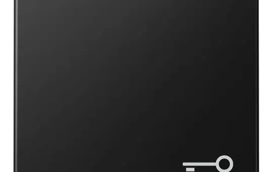 JUNG A590TSWM beschr. Wippe Serie A 1-fach, Schlüssel | graphitschwarz matt