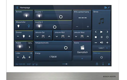 BUSCH-JAEGER H8237-5W-03 Touchpanel IP touch LAN/LAN | weiß | 10 Zoll