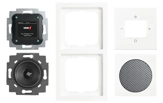 BUSCH-JAEGER 8220UJ-84-101 Unterputzradio-Set Future DAB+, Mono | studioweiß