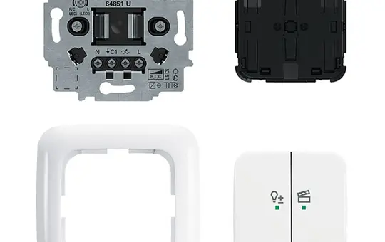 BUSCH-JAEGER 62851UJ-214-WL Dimmer-Set flex Reflex SI alpinweiß