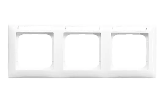 BUSCH-JAEGER 1733NSK-914 beschr. Abdeckrahmen Balance SI 3-fach, waagerecht, Schriftfeld | alpinweiß