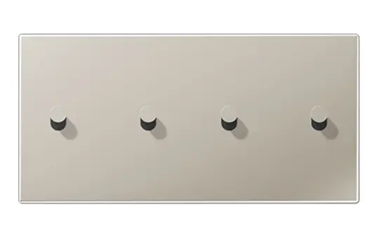 JUNG ES12-250K1 Abdeckung Kipphebel "Kegel" Serie LS 2-fach, 2x2 Hebel, waagerecht | edelstahl