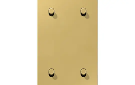 JUNG ME12-25CR25 Abdeckung Kipphebel "Zylinder" Serie LS 2-fach, 2x2 Hebel, senkrecht | messing classic