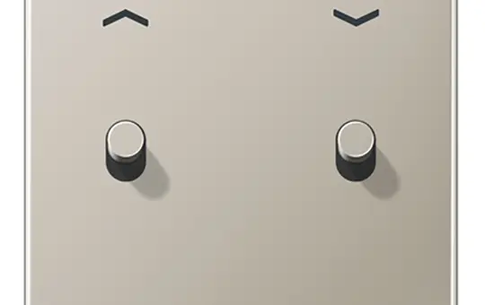 JUNG ES12-5PR1 Abdeckung Kipphebel "Zylinder" Serie LS 1-fach, 2 Hebel, Pfeilsymbole | edelstahl