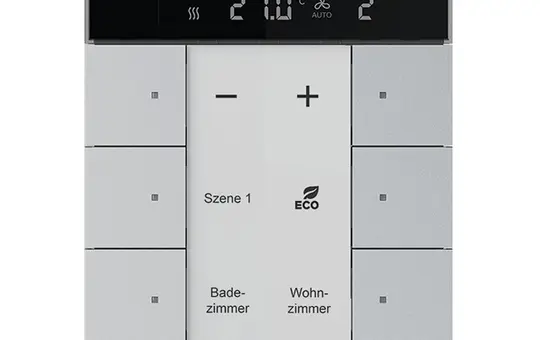BUSCH-JAEGER SBC-F-6.0.11-83 f@h-Tastsensor tenton 6-fach, RTR, VOC, Feuchte | alusilber