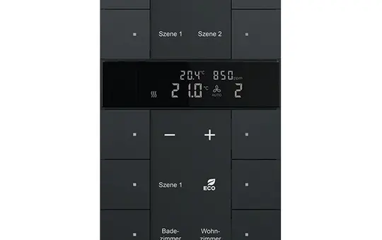 BUSCH-JAEGER SBC-F-10.0.11-885 f@h-Tastsensor tenton 10-fach, RTR, VOC, Feuchte | schwarz matt